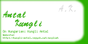 antal kungli business card